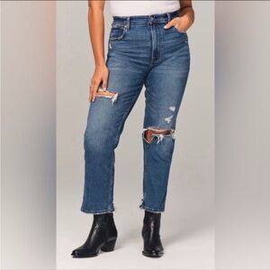 Abercrombie The Ankle Straight Ultra High Rise Jeans Curve Love Size 29/8
